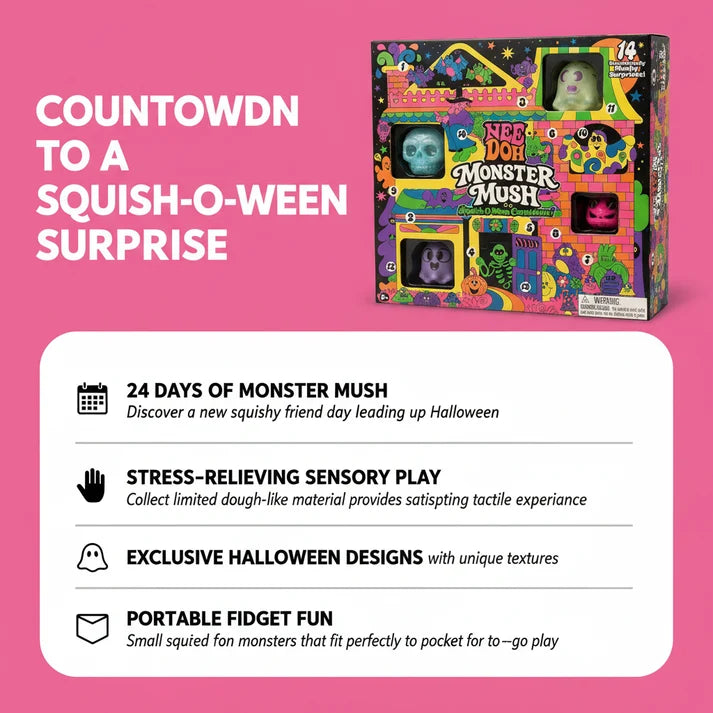 NeeDoh Monster Mush Squish-O-Ween Countdown