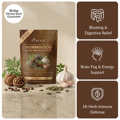 Black Walnut Wormwood Cleanse - 6,600mg softgels