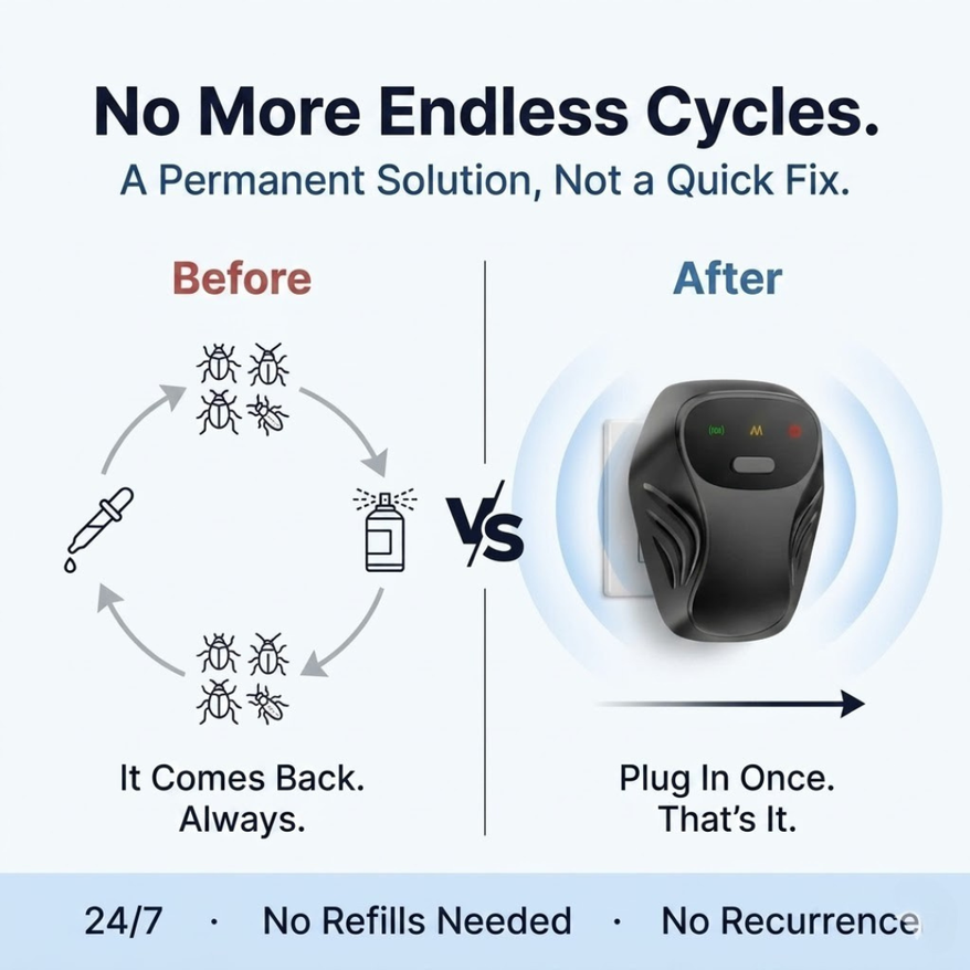 Keep your home pest-free. No chemicals. No effort.