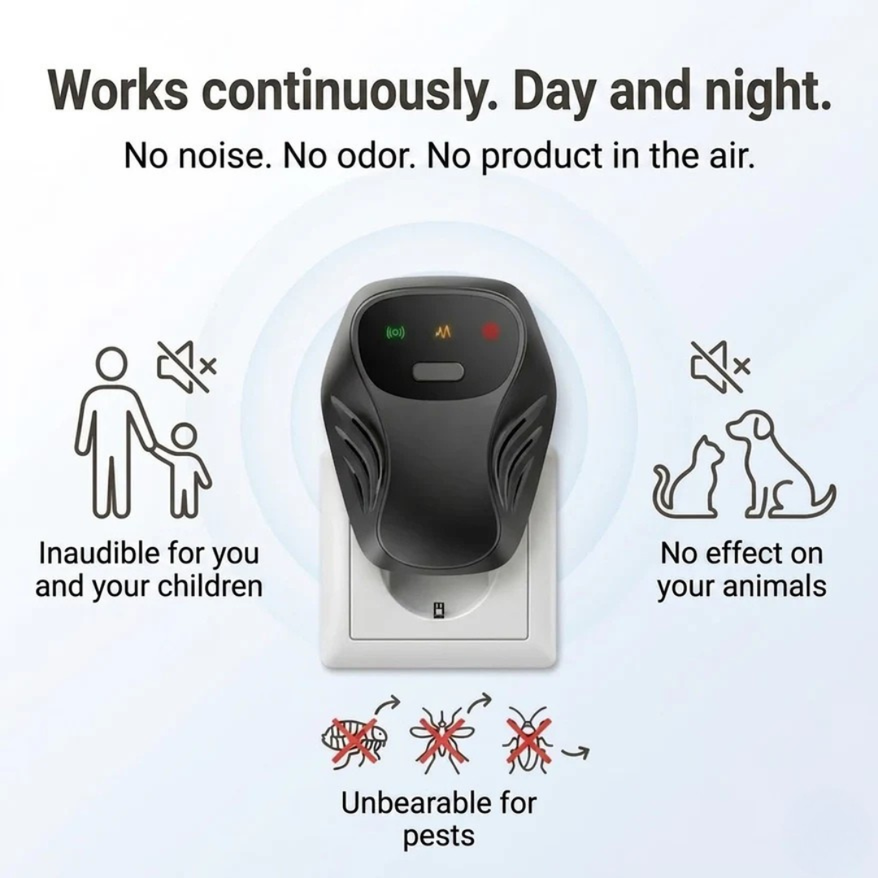 Keep your home pest-free. No chemicals. No effort.