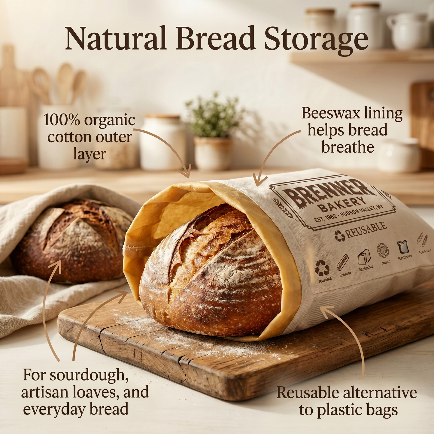 Beeswax Bread Bag
