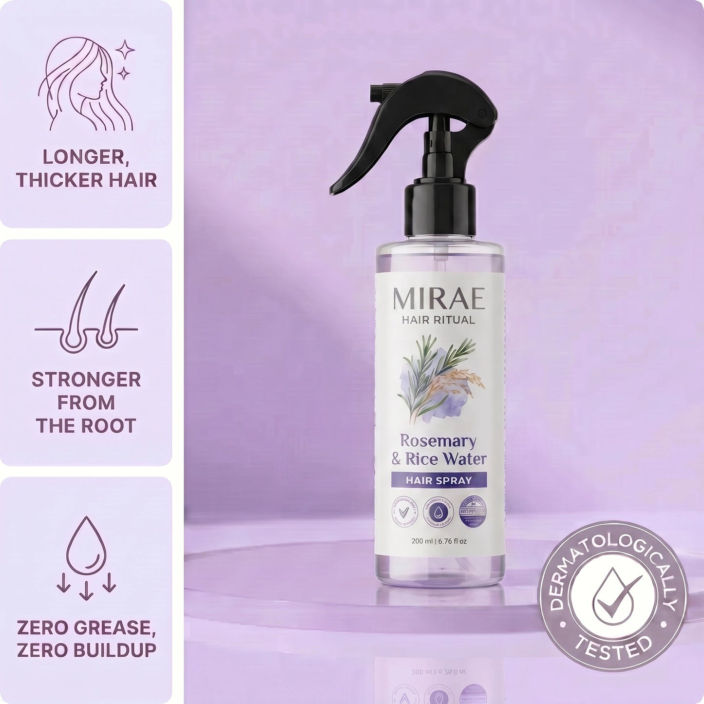 Rosemary + Rice Water Spray